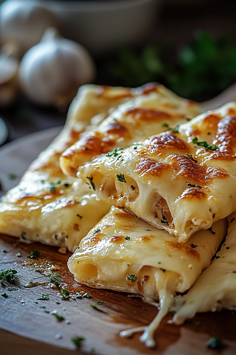 Delicious, easy-to-make cheesy garlic wraps perfect for snacks or meals.