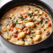 Creamy Italian Sausage Gnocchi Soup
